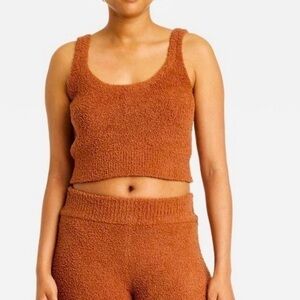 Stars Above Women’s Cozy Yarn Tank Top Brown XL